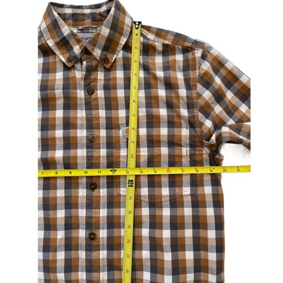 Carhartt Relaxed Fit Short Sleeve Plaid Shirt Sz S - Picture 5 of 9